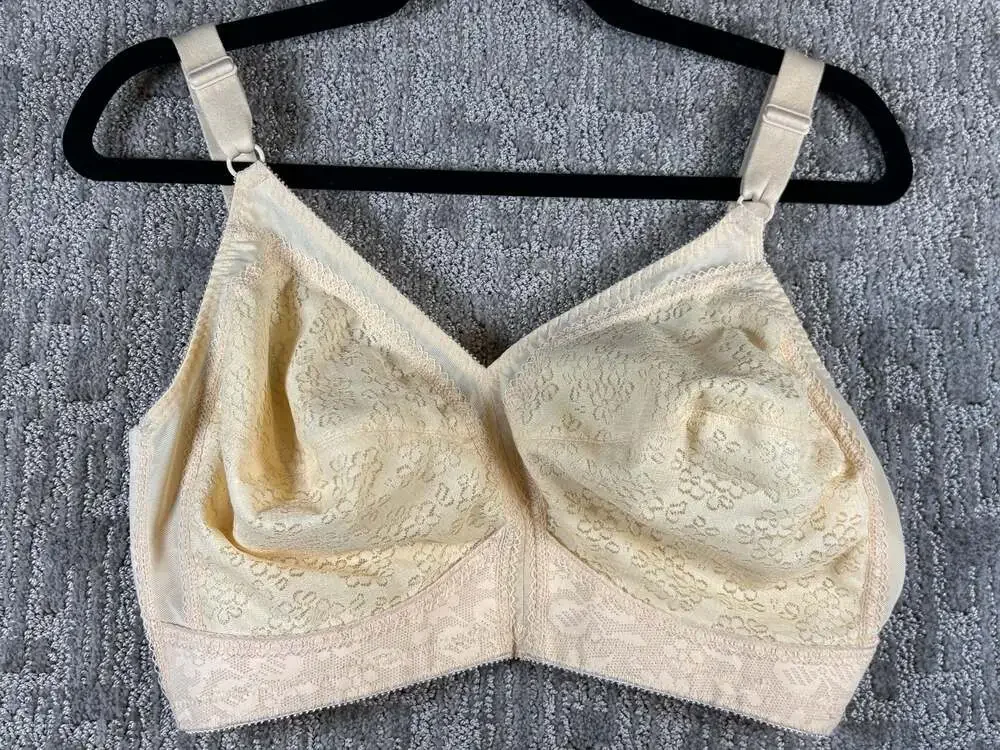 Playtex 0020 Sensational Support Floral Wireless Bra 38DDD Beige 221